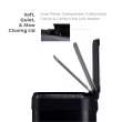 Home Zone Living 18.5 gal Kitchen Garbage Can Stainless Steel, Black