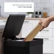 Home Zone Living 18.5 gal Kitchen Garbage Can Stainless Steel, Black
