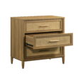 Better Homes & Gardens Springwood Caning 3-Drawer Nightstand with USB, Light Honey finish