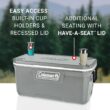 Coleman Classic Series 120-Quart Hard Cooler, Rock Grey