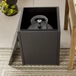 Mainstays Modern Steel Fire Pit Table with Tank Hideaway and Cover, Matte Black