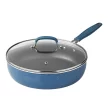 The Pioneer Woman Frontier Speckle 18 Piece Nonstick Aluminum Cookware Set, Blue
