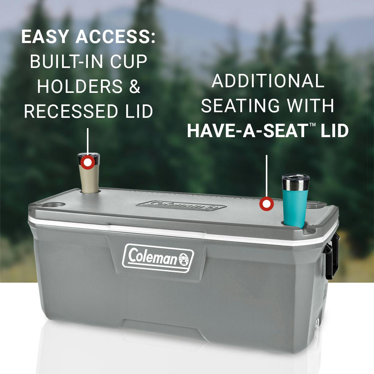 Coleman Classic Series 150-Quart Hard Cooler, Rock Gray Coleman Classic Series 150-Quart Hard Cooler, Rock Gray - Image 5