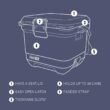 Coleman Pro 25-Quart Hard Cooler, Blue Sky