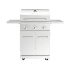 Nexgrill 3-Burner Stainless Steel Propane Gas Grill with Side Tables, 40,500 BTUs, 4 Wheel Transport, 591 SQ. IN. Cooking Space