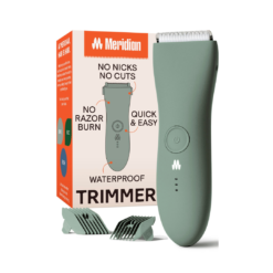 MERIDIAN Body Hair Trimmer for Men, Pubic Hair Trimmer Balls, Body Shaver for Men Groin Safe, Waterproof & Rechargeable - Sage
