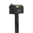 Metal Extra Large Mailbox Black with Post