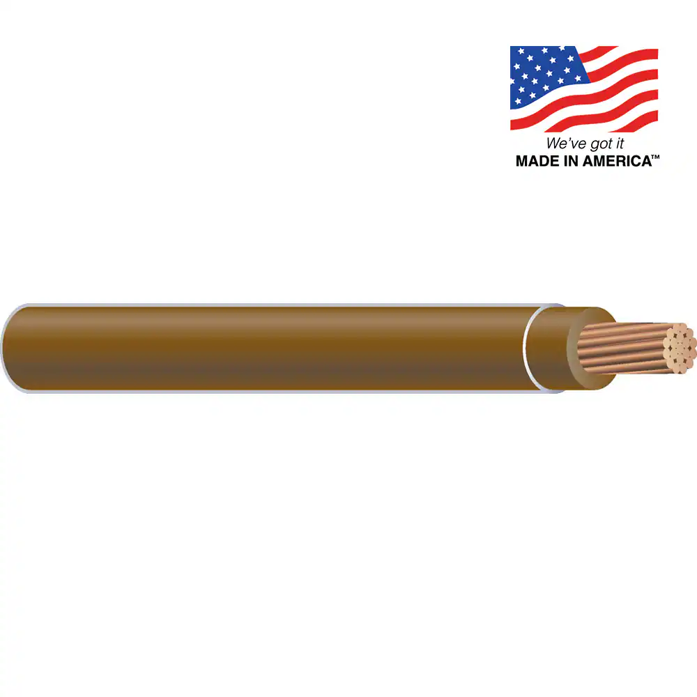 Southwire 500-Feet 10 -AWG Brown Stranded Copper THHN wire ( By-the-roll ) Southwire 500-Feet 10 -AWG Brown Stranded Copper THHN wire ( By-the-roll )