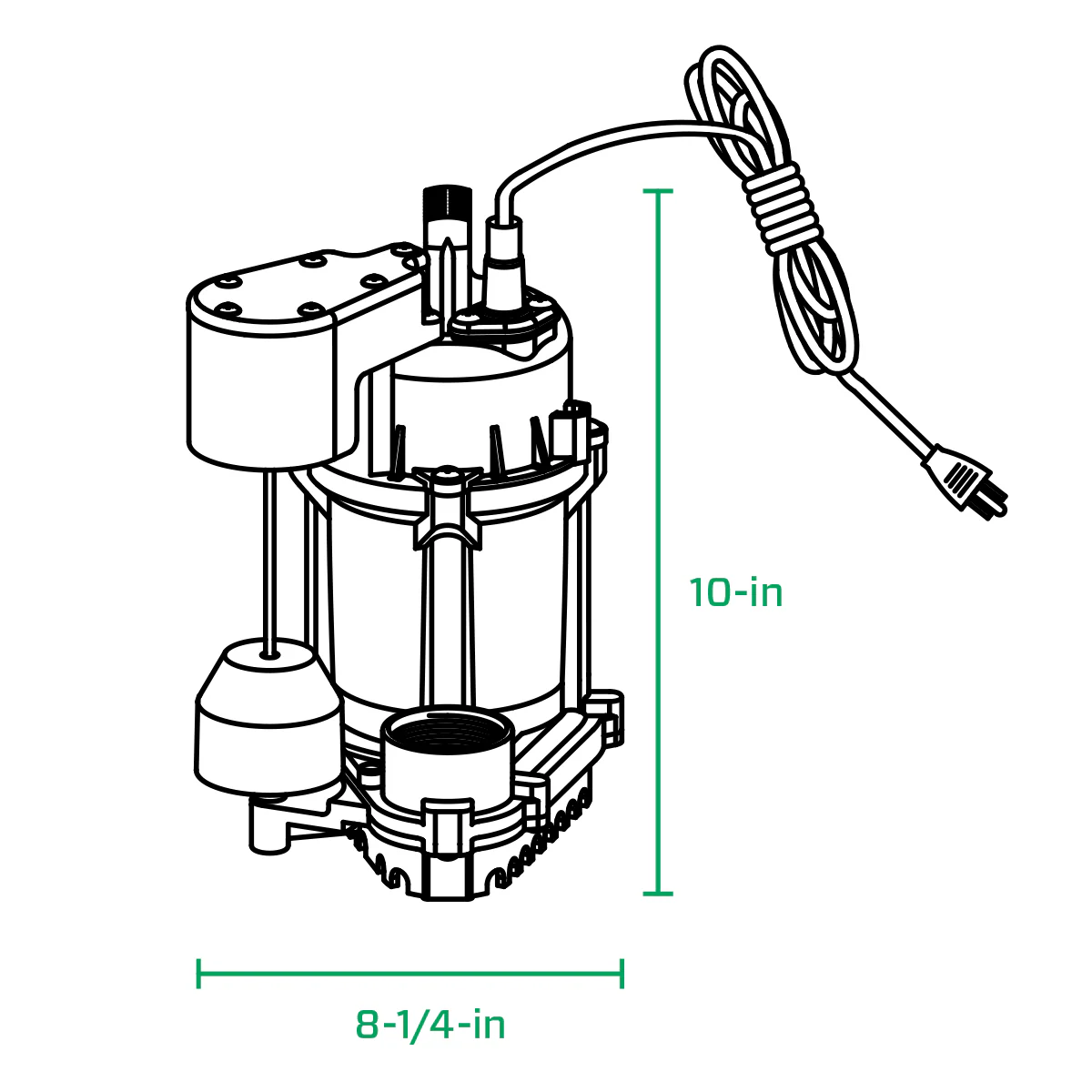 Zoeller 1/3-HP 115-Volt 42-GPM Cast Iron Submersible Sump Pump Zoeller 1/3-HP 115-Volt 42-GPM Cast Iron Submersible Sump Pump - Image 2