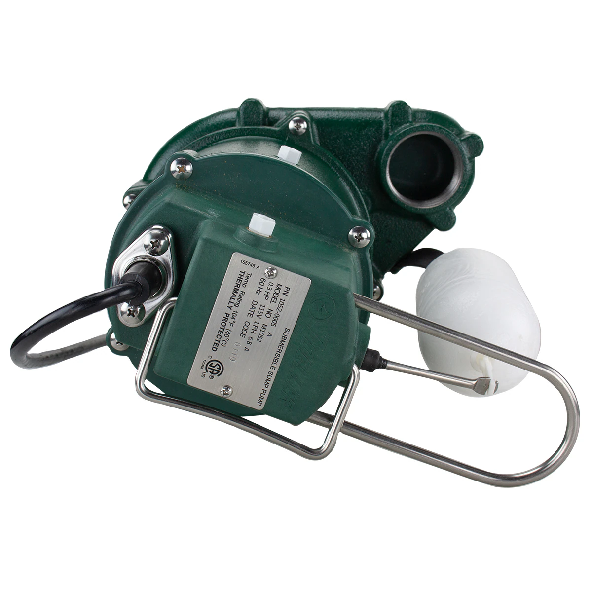 Zoeller 1/3-HP 115-Volt 48-GPM Cast Iron Submersible Sump Pump Zoeller 1/3-HP 115-Volt 48-GPM Cast Iron Submersible Sump Pump - Image 4