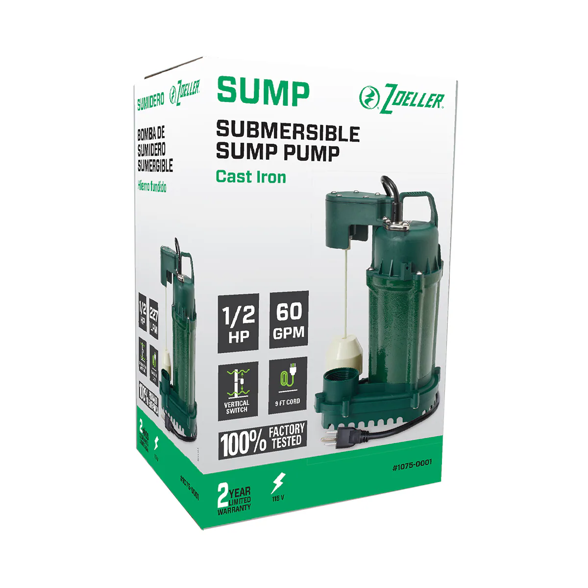 Zoeller 1/2-HP 115-Volt 60-GPM Cast Iron Submersible Sump Pump Zoeller 1/2-HP 115-Volt 60-GPM Cast Iron Submersible Sump Pump - Image 5