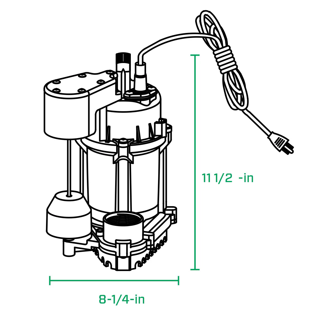 Zoeller 1/2-HP 115-Volt 60-GPM Cast Iron Submersible Sump Pump Zoeller 1/2-HP 115-Volt 60-GPM Cast Iron Submersible Sump Pump - Image 2