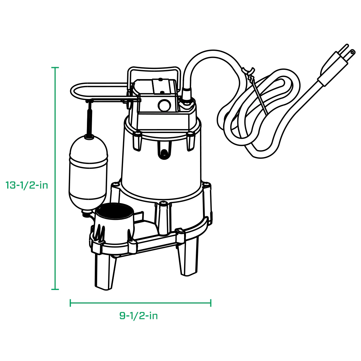 Zoeller 1/2-HP 115-Volt 103-GPM Cast Iron Sewage Sump Pump Zoeller 1/2-HP 115-Volt 103-GPM Cast Iron Sewage Sump Pump - Image 4