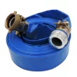 HydroMaxx 3-in ID x 100-ft PVC Blue Flat discharge hose