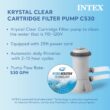 Intex 12-Feet x 12-Feet x 30-Inches Metal frame Round Above-Ground Pool with Filter Pump with Pool Cover