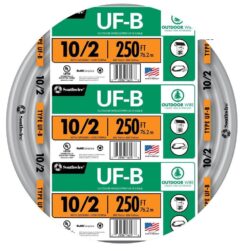 Southwire 250-Feet 10 / 2 Solid UF-B Wire W/G ( By-the-roll )