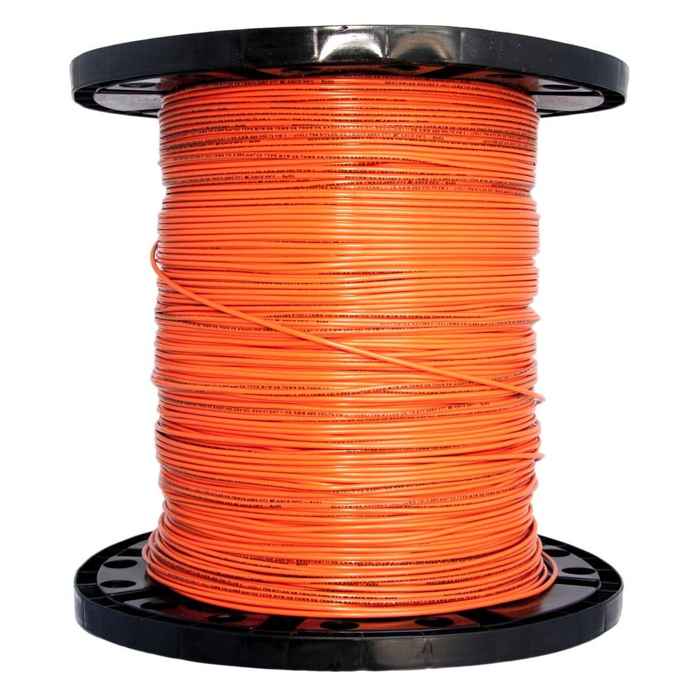 Southwire SIMpull 500-Feet 6 -AWG Orange Stranded Copper THHN wire ( By-the-roll ) Southwire SIMpull 500-Feet 6 -AWG Orange Stranded Copper THHN wire ( By-the-roll )