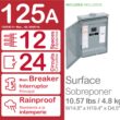 Square D Homeline 125 -Amp 12 -Spaces 24 -Circuit Outdoor Main breaker Plug-On Neutral Load Center (Value Pack)