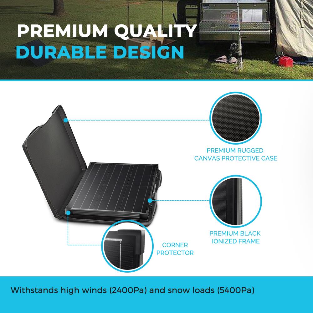 Renogy Monocrystalline 24.8-in x 20-in x 2.8-in 100-Watt Portable Solar Panel Renogy Monocrystalline 24.8-in x 20-in x 2.8-in 100-Watt Portable Solar Panel