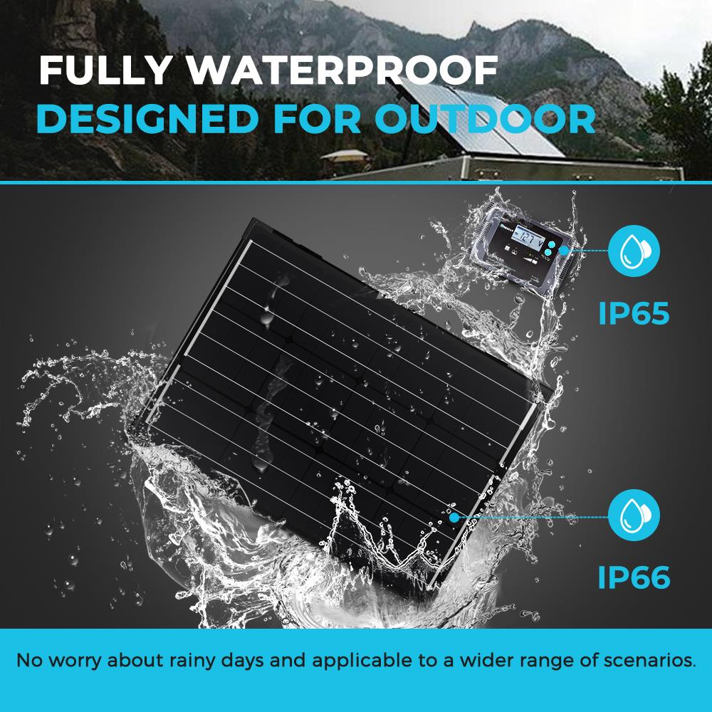 Renogy Monocrystalline 24.8-in x 20-in x 2.8-in 100-Watt Portable Solar Panel Renogy Monocrystalline 24.8-in x 20-in x 2.8-in 100-Watt Portable Solar Panel