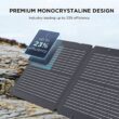 EcoFlow 110W Solar Panel 23.3-in x 13.5-in x 0.8-in 110-Watt Portable Solar Panel