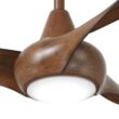 Minka Aire Light Wave 44 44-Inches Distressed Koa with Distressed Koa Blades Integrated LED Fixture Indoor Downrod mount Propeller Ceiling Fan With Light and Remote ( 3 -Blade)