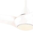 Minka Aire Light Wave 44 44-Inches White with White Blades Integrated LED Fixture Indoor Downrod mount Propeller Ceiling Fan With Light and Remote ( 3 -Blade)