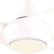 Minka Aire Light Wave 44 44-Inches White with White Blades Integrated LED Fixture Indoor Downrod mount Propeller Ceiling Fan With Light and Remote ( 3 -Blade)