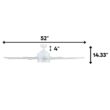 Honeywell Xerxes 62-Inches Bright White with White Gray Wash Blades Indoor Downrod mount Windmill Ceiling Fan With Light and Remote ( 8 -Blade)
