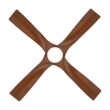 Minka Ceiling Fan Co. Rowland 56-Inches Matte Black with Distressed Koa Blades Color-Changing Integrated LED Fixture Indoor/Outdoor Downrod mount Standard Ceiling Fan With Light and Remote ( 4 -Blade)
