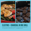 Charbroil Bistro Pro Grill Griddle + Charcoal Mode 1750 -Watt Red Electric Grill
