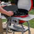 Charbroil Bistro Pro Grill Griddle + Charcoal Mode 1750 -Watt Red Electric Grill
