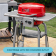 Charbroil Bistro Pro Grill Griddle + Charcoal Mode 1750 -Watt Red Electric Grill