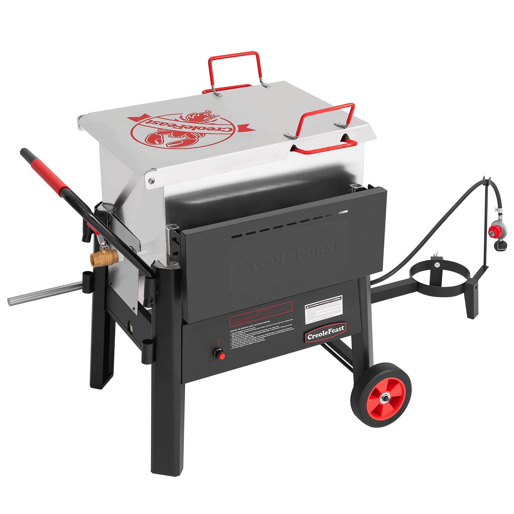 Creole Feast 70 Qt Single Sack Crawfish Seafood Boiler 2 -Burner Propane 20-lb. tank Electronic Aluminum Boiler Creole Feast 70 Qt Single Sack Crawfish Seafood Boiler 2 -Burner Propane 20-lb. tank Electronic Aluminum Boiler
