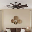 Harbor Breeze Henderson 60-Inches Bronze with Mahogany Blades Integrated LED Fixture Indoor Downrod mount Windmill Ceiling Fan With Light and Remote ( 10 -Blade)