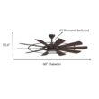 Harbor Breeze Henderson 60-Inches Bronze with Mahogany Blades Integrated LED Fixture Indoor Downrod mount Windmill Ceiling Fan With Light and Remote ( 10 -Blade)