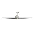 Fanimation Studio Collection SixtyFour 64-Inches Brushed Nickel with Black Blades Color-Changing Integrated LED Fixture Indoor/Outdoor Downrod mount Standard Ceiling Fan With Light and Remote ( 9 -Blade)