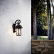Kichler Courtyard 3 -Light 22.25-in H Black Hardwired Outdoor Wall Light