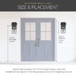 Kichler Courtyard 3 -Light 22.25-in H Black Hardwired Outdoor Wall Light