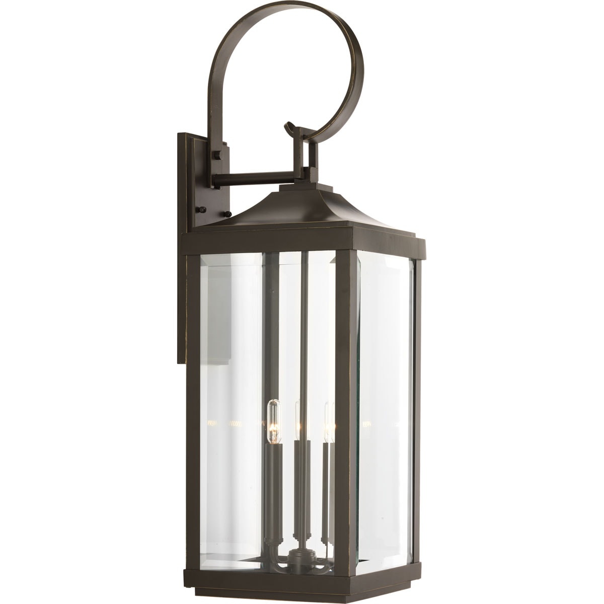 Progress Lighting Gibbes Street 3 -Light 30.62-in H Antique Bronze Hardwired Outdoor Wall Light Progress Lighting Gibbes Street 3 -Light 30.62-in H Antique Bronze Hardwired Outdoor Wall Light