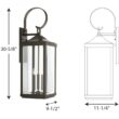 Progress Lighting Gibbes Street 3 -Light 30.62-in H Antique Bronze Hardwired Outdoor Wall Light Progress Lighting Gibbes Street 3 -Light 30.62-in H Antique Bronze Hardwired Outdoor Wall Light