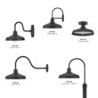 Hinkley Forge 1 -Light 17.5-in H Satin Black Hardwired Dark Sky Outdoor Wall Light