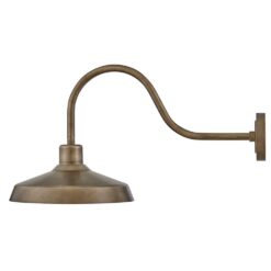 Hinkley Forge 1 -Light 17.5-in H Brushed Bronze Hardwired Dark Sky Outdoor Wall Light