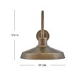 Hinkley Forge 1 -Light 17.5-in H Brushed Bronze Hardwired Dark Sky Outdoor Wall Light