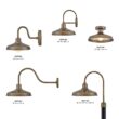 Hinkley Forge 1 -Light 17.5-in H Brushed Bronze Hardwired Dark Sky Outdoor Wall Light