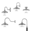 Hinkley Forge 1 -Light 17.5-in H Brushed Aluminum Hardwired Dark Sky Outdoor Wall Light