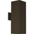 Progress Lighting LED Sq Cylinder 18-in H Antique Bronze Hardwired Integrated LED Outdoor Wall Light