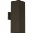 Progress Lighting LED Sq Cylinder 18-in H Antique Bronze Hardwired Integrated LED Outdoor Wall Light