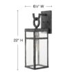 Hinkley Porter 1 -Light 22-in H Antique Black Hardwired Outdoor Wall Light
