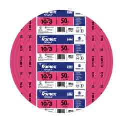 Southwire 50-Feet 10 / 3 / Romex SIMpull Solid Indoor CU NM-B W/G Individual pack ( By-the-roll )